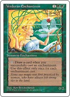(4ED-RG-FBB)Verduran Enchantress/新緑の女魔術師