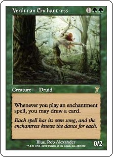 (7ED-RG)Verduran Enchantress/新緑の女魔術師
