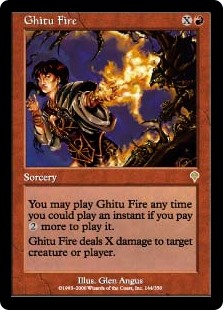 【Foil】(INV-RR)Ghitu Fire/ギトゥの火