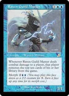 【Foil】(SCG-RU)Raven Guild Master/レイヴンギルドの師匠