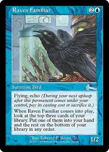 【Foil】(ULG-UU)Raven Familiar/ワタリガラスの使い魔