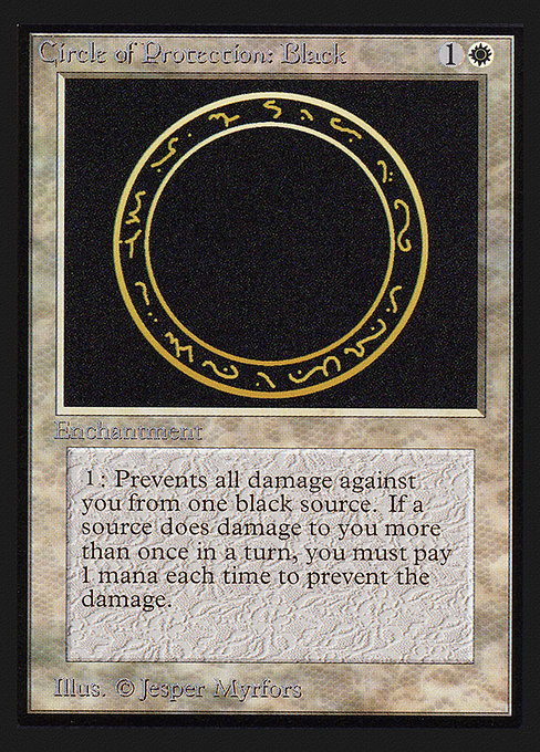 (CED-CW)Circle of Protection: Black/黒の防御円