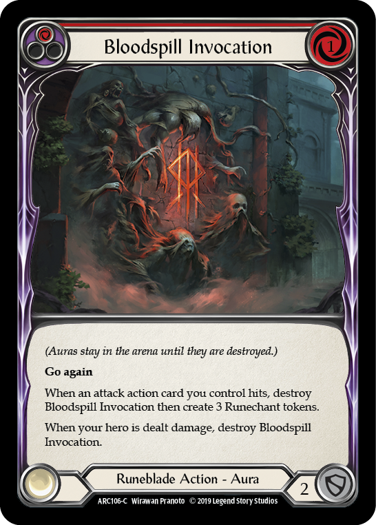 【Rainbow Foil】[F-ARC106-C]Bloodspill Invocation (Red)