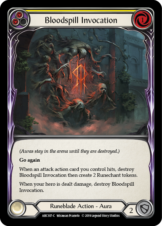 【Rainbow Foil】[F-ARC107-C]Bloodspill Invocation (Yellow)