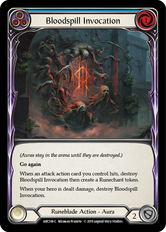 【Rainbow Foil】[F-ARC108-C]Bloodspill Invocation (Blue)