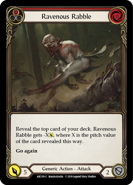 【Rainbow Foil】[F-ARC191-C]Ravenous Rabble (Red)