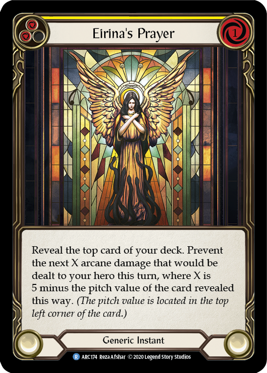 【Rainbow Foil】[U-ARC174-R]Eirina's Prayer (Yellow)