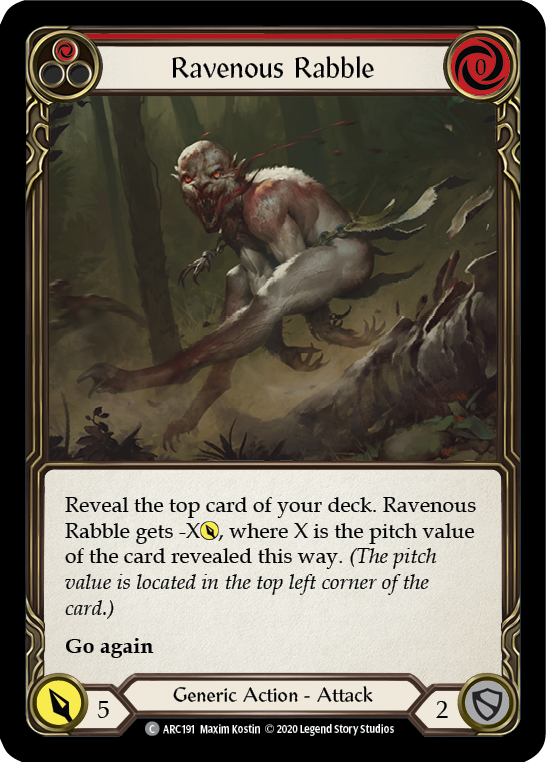 [U-ARC191-C]Ravenous Rabble (Red)