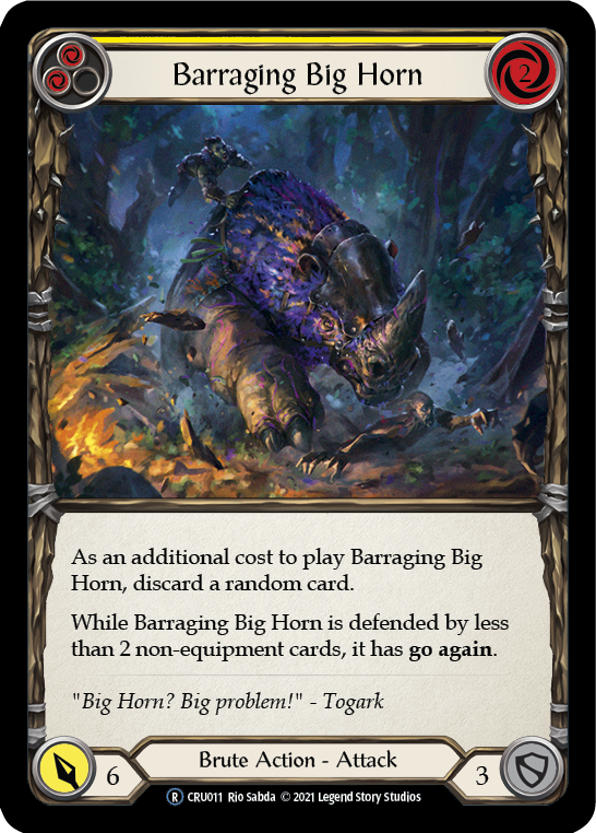 [U-CRU011-R]Barraging Big Horn (Yellow)