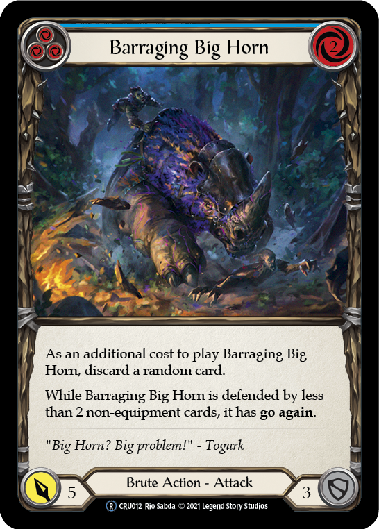 [U-CRU012-R]Barraging Big Horn (Blue)