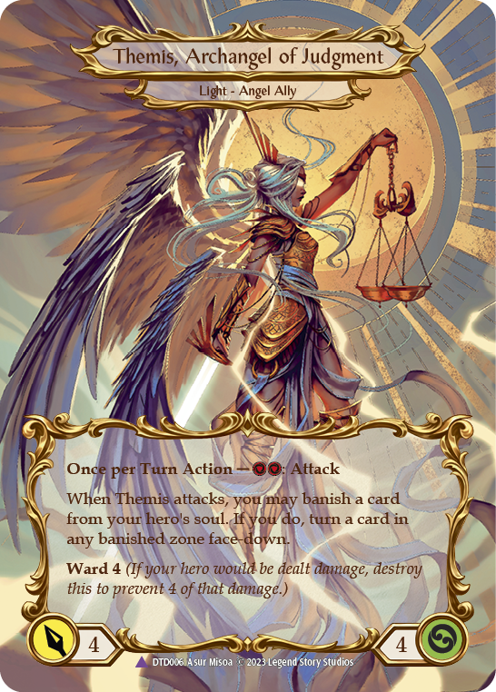 【Cold Foil】[N-DTD006-V]Figment of Judgment // Themis, Archangel of Judgment (Extended Art)