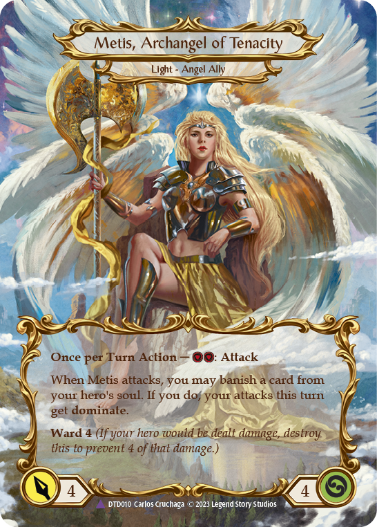 【Cold Foil】[N-DTD010-V]Figment of Tenacity // Metis, Archangel of Tenacity (Extended Art)