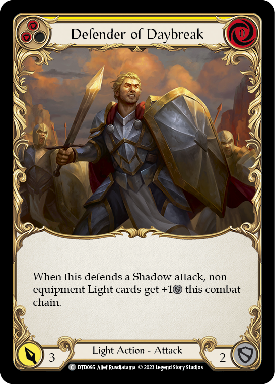 【Rainbow Foil】[N-DTD095-C]Defender of Daybreak (Yellow)