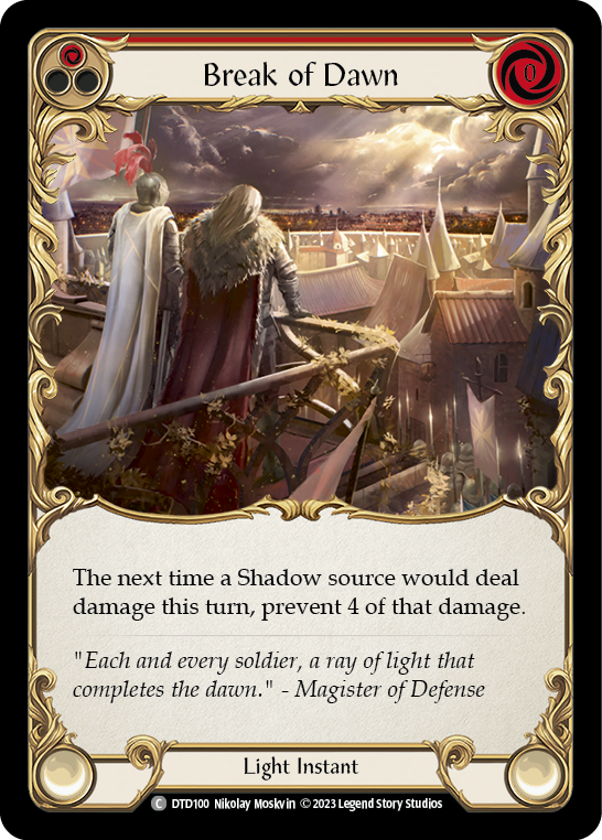 【Rainbow Foil】[N-DTD100-C]Break of Dawn (Red)