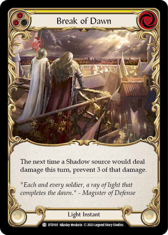 【Rainbow Foil】[N-DTD101-C]Break of Dawn (Yellow)