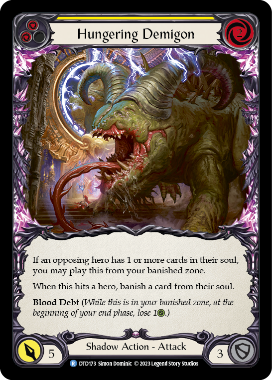 【Rainbow Foil】[N-DTD173-R]Hungering Demigon (Yellow)