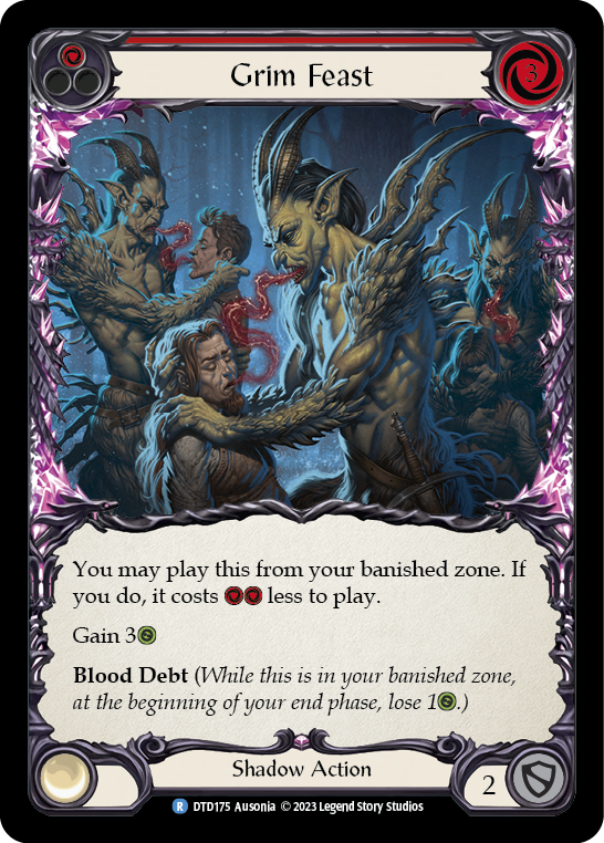 【Rainbow Foil】[N-DTD175-R]Grim Feast (Red)