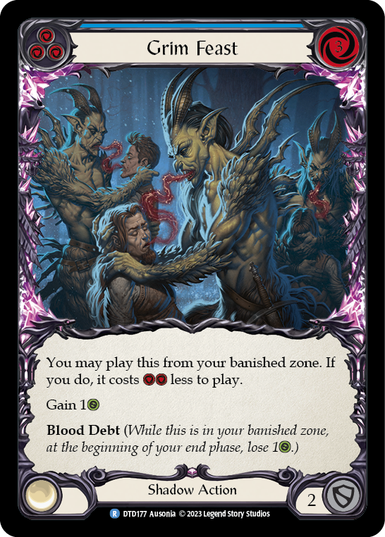 【Rainbow Foil】[N-DTD177-R]Grim Feast (Blue)