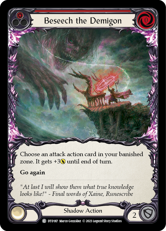 【Rainbow Foil】[N-DTD187-C]Beseech the Demigon (Red)