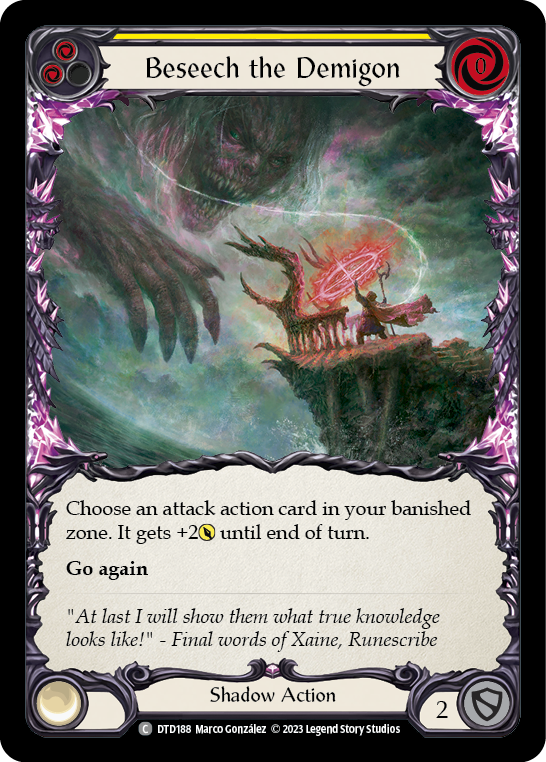 【Rainbow Foil】[N-DTD188-C]Beseech the Demigon (Yellow)