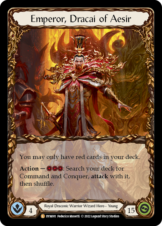 【Cold Foil】[N-DYN001-L]Emperor, Dracai of Aesir