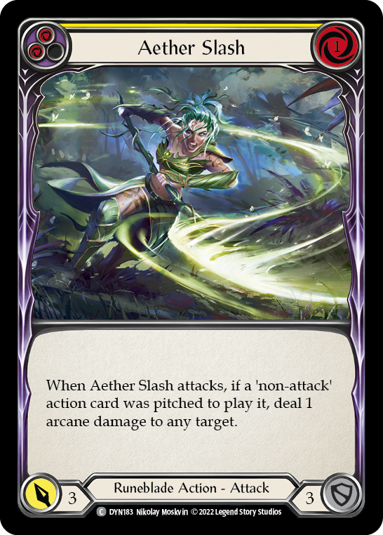 [N-DYN183-C]Aether Slash (Yellow)