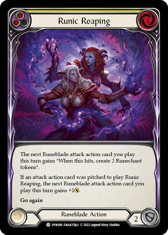 [N-DYN186-C]Runic Reaping (Yellow)