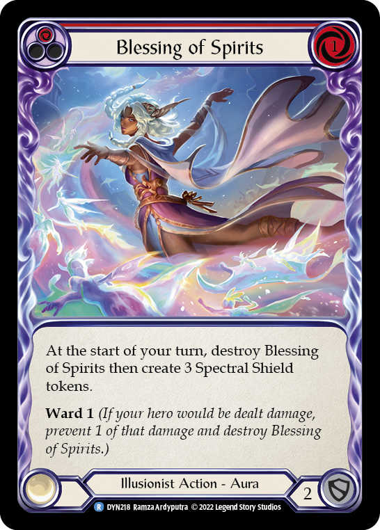 【Rainbow Foil】[N-DYN218-R]Blessing of Spirits (Red)