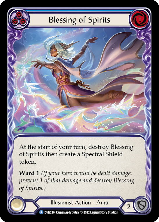 【Rainbow Foil】[N-DYN220-R]Blessing of Spirits (Blue)