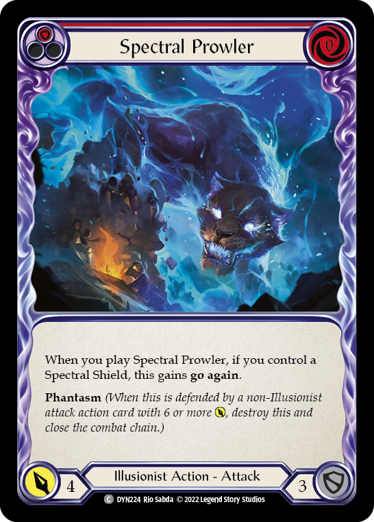 【Rainbow Foil】[N-DYN224-C]Spectral Prowler (Red)