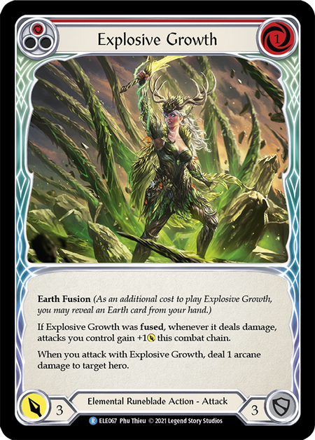 【Rainbow Foil】[F-ELE067-R]Explosive Growth (Red)