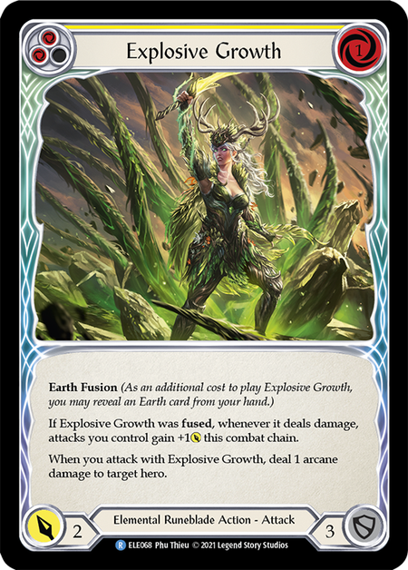 【Rainbow Foil】[F-ELE068-R]Explosive Growth (Yellow)