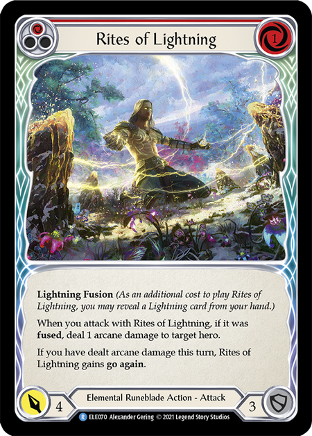 【Rainbow Foil】[F-ELE070-R]Rites of Lightning (Red)