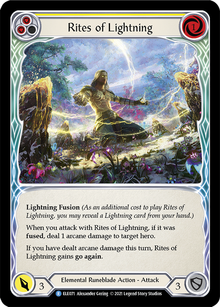 【Rainbow Foil】[F-ELE071-R]Rites of Lightning (Yellow)