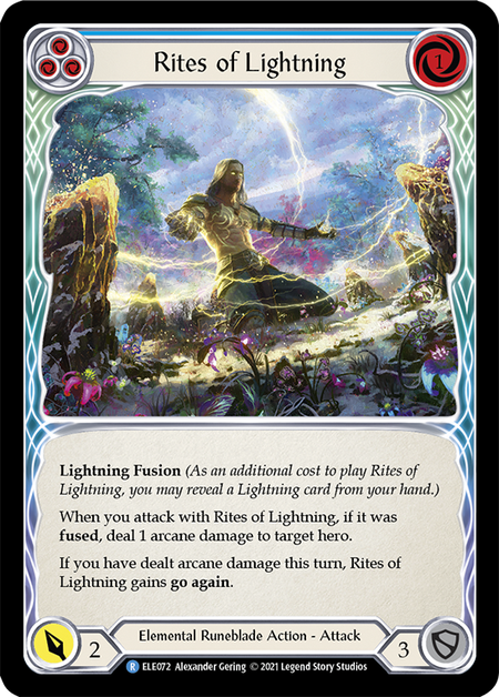 【Rainbow Foil】[F-ELE072-R]Rites of Lightning (Blue)