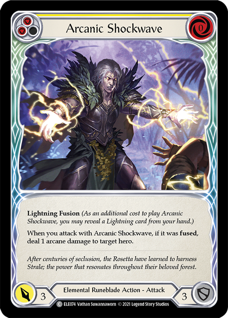 【Rainbow Foil】[F-ELE074-C]Arcanic Shockwave (Yellow)