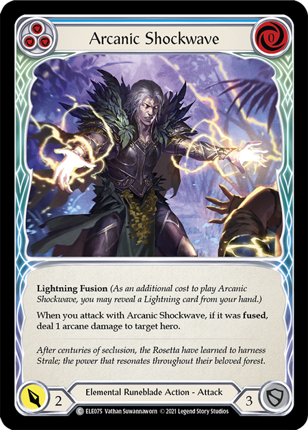 【Rainbow Foil】[F-ELE075-C]Arcanic Shockwave (Blue)