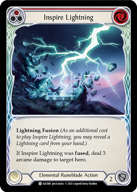 【Rainbow Foil】[F-ELE088-C]Inspire Lightning (Red)