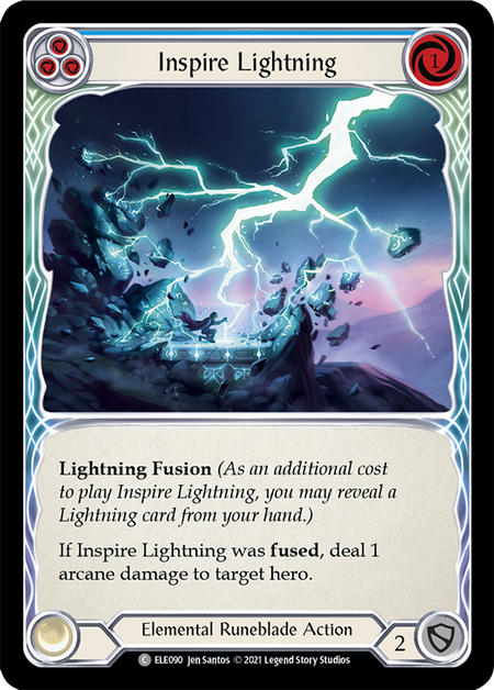 【Rainbow Foil】[F-ELE090-C]Inspire Lightning (Blue)