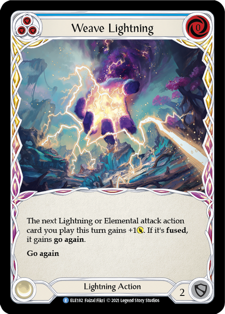 [F-ELE182-R]Weave Lightning (Blue)