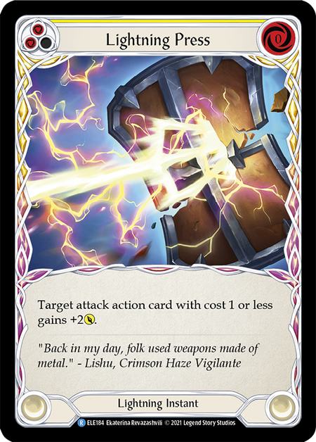 [F-ELE184-R]Lightning Press (Yellow)