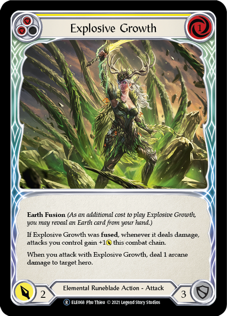 【Rainbow Foil】[U-ELE068-R]Explosive Growth (Yellow)