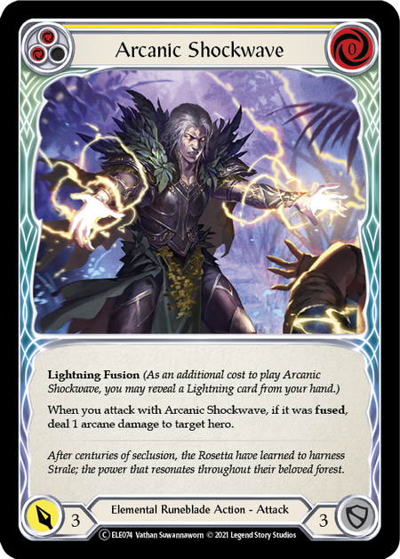 【Rainbow Foil】[U-ELE074-C]Arcanic Shockwave (Yellow)