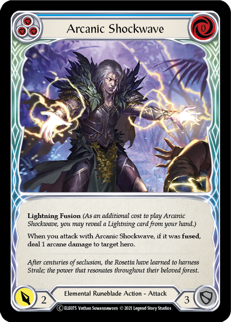 【Rainbow Foil】[U-ELE075-C]Arcanic Shockwave (Blue)