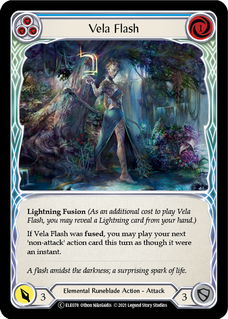 【Rainbow Foil】[U-ELE078-C]Vela Flash (Blue)