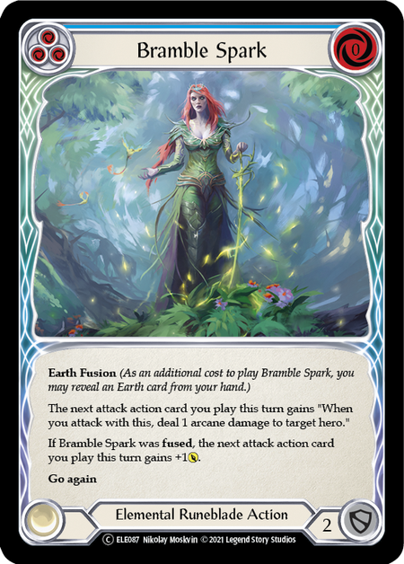 【Rainbow Foil】[U-ELE087-C]Bramble Spark (Blue)