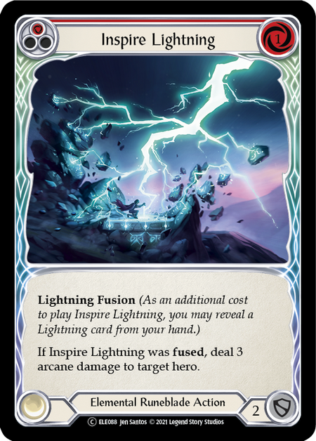 【Rainbow Foil】[U-ELE088-C]Inspire Lightning (Red)