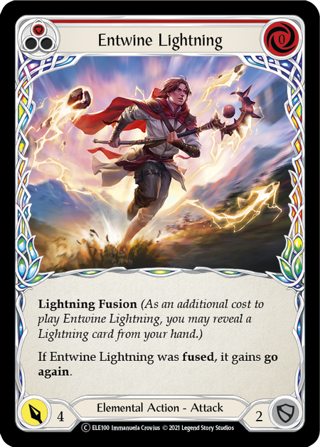 【Rainbow Foil】[U-ELE100-C]Entwine Lightning (Red)