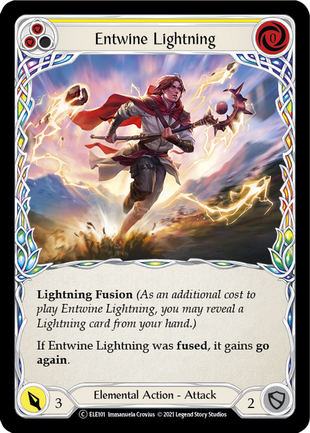 【Rainbow Foil】[U-ELE101-C]Entwine Lightning (Yellow)