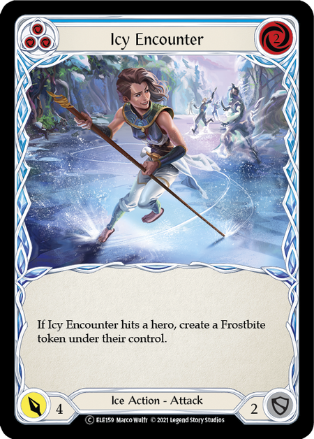 【Rainbow Foil】[U-ELE159-C]Icy Encounter (Blue)